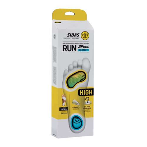 TALLATOED SPORTIMISEKS Sidas 3FEET® RUN PROTECT HIGH; Kõrgele pöiavõlvile; Jooksjale; Jalgade asendi toetamiseks; 1 paar