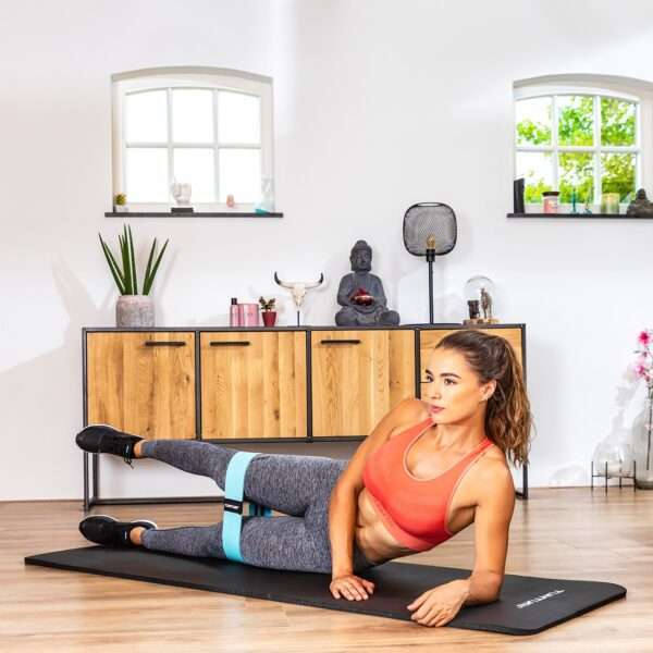 TEKSTIILIST VÕIMLEMISKUMMIDE KOMPLEKT Tunturi Textile Resistance Booty Band Set. 3TK – pilt 6