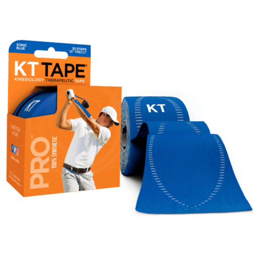 EELLÕIGATUD SININE SÜNTEETILINE KINESIOTEIP KT PRO NEON TAPE PRECUT (5CM X 25CM); Lihaste, liigeste ja kõõluste teipimiseks