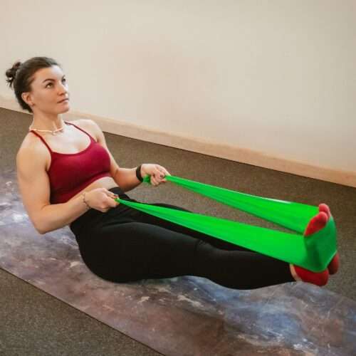 TREENINGKUMM YellowSport yellowFLAT Resistance Band. 200 cm. Roheline