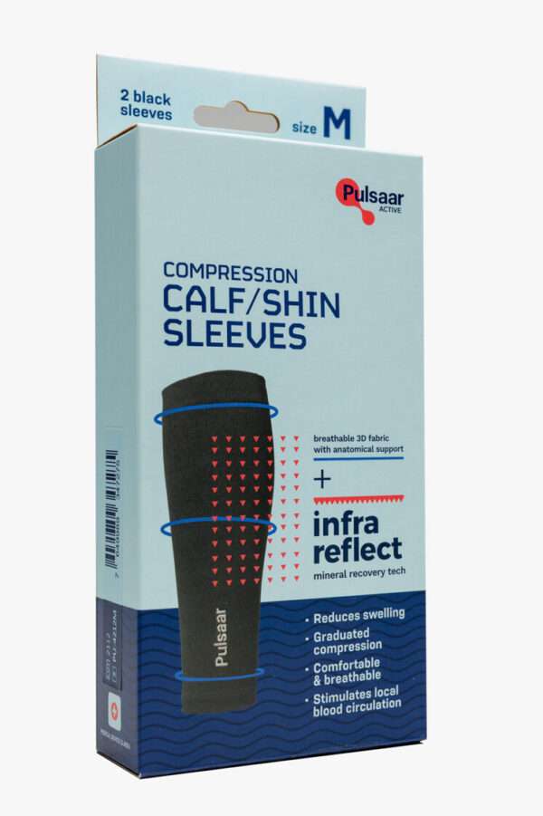 SÄÄRE TUGISIDE Pulsaar Active Germanium compression Calf/Shin sleeves. 2 tükki pakis — изображение 2