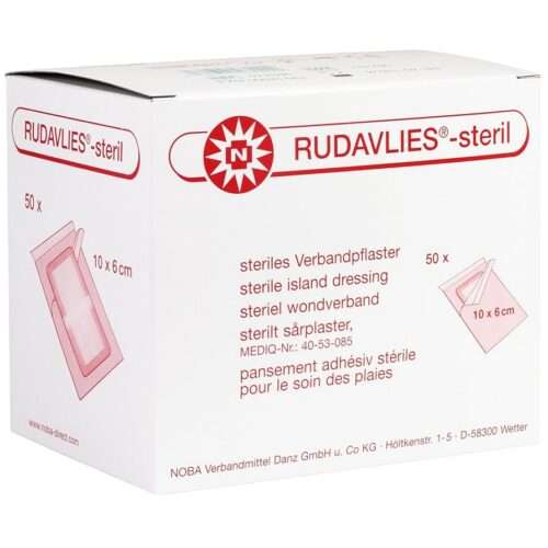 Steriilsed plaastrid haavapadjaga RUDAVLIES®-steril 10 x 6 cm, N1