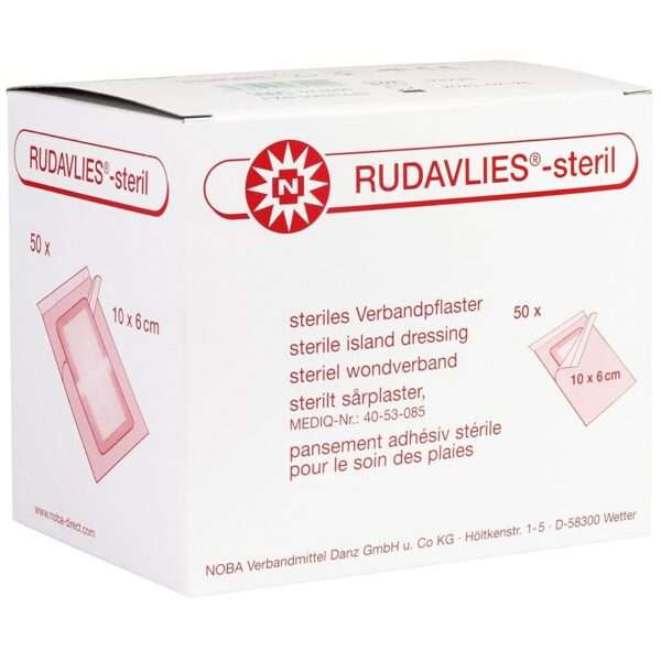 Steriilsed plaastrid haavapadjaga RUDAVLIES®-steril 10 x 6 cm, N1