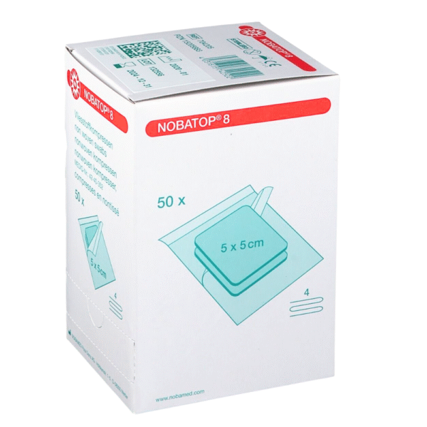 Haavakompress/haavatampoon NOBATOP®-steril 8 5 x 5 cm N5 (PAKIS 25 TÜKKI)