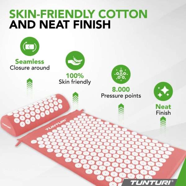 PUNKTMASSAAŽI matt ja padi Tunturi Acupressure Mat And Pillow, Roosa– valu ja stressi leevendus — изображение 6