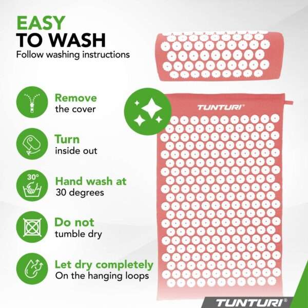 PUNKTMASSAAŽI matt ja padi Tunturi Acupressure Mat And Pillow, Roosa– valu ja stressi leevendus — изображение 4